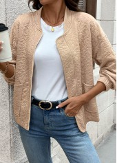 Light Coffee Tummy Coverage Long Sleeve Coat | thumb picture 