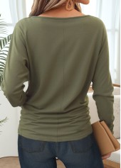 Olive Green Tummy Coverage Long Sleeve T Shirt | thumb picture 