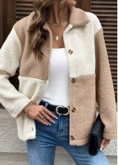 Light Coffee Tummy Coverage Long Sleeve Coat