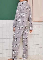 Light Grey Long Sleeve Lounge Top and Pants | thumb picture 