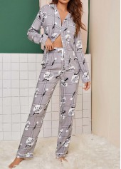 Light Grey Long Sleeve Lounge Top and Pants | thumb picture 