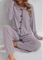 Dusty Purple Long Sleeve Lounge Top and Pants