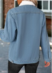 Denim Blue Tummy Coverage Long Sleeve Coat | thumb picture 