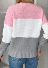 Pink Tummy Coverage Long Sleeve V Neck Sweater | thumb picture 