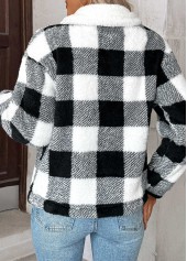 Black Tummy Coverage Plaid Long Sleeve Coat | thumb picture 