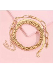 Golden Chain Design Alloy Bracelet Set | thumb picture 