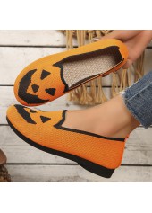 Halloween Orange Color Closed Toe Falt | thumb picture 