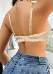 Skin Color V Neck Detail Bra | thumb picture 