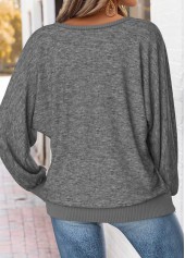 Dark Grey Marl Tummy Coverage Letter Print T Shirt | thumb picture 