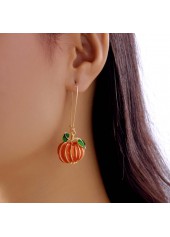 Halloween Orange Pumpkin Plants Alloy Earrings | thumb picture 