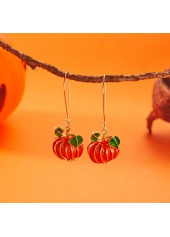 Halloween Orange Pumpkin Plants Alloy Earrings | thumb picture 
