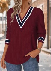 Wine Red Tummy Coverage Long Sleeve T Shirt | thumb picture 