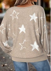 Light Camel Tummy Coverage Star Print T Shirt | thumb picture 