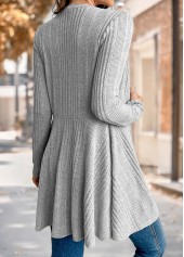 Grey Long Sleeve Tunic Light Cardigan | thumb picture 