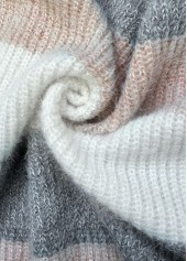 Light Pink Tummy Coverage Striped Long Sleeve Sweater | thumb picture 