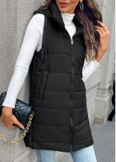 Black Tummy Coverage Sleeveless Tunic Waistcoat | thumb picture 