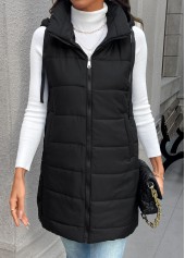 Black Tummy Coverage Sleeveless Tunic Waistcoat | thumb picture 