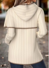 Beige Tummy Coverage Long Sleeve Hoodie | thumb picture 