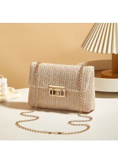Light Camel Pushlock Chains Crossbody Bag | thumb picture 