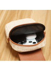 Beige Color Zip Design Crossbody Bag | thumb picture 