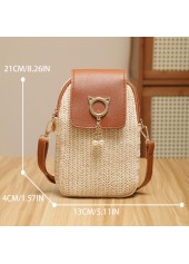 Beige Color Zip Design Crossbody Bag | thumb picture 