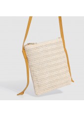 Beige Color Open Crossbody Messenger Bag | thumb picture 