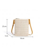 Beige Color Open Crossbody Messenger Bag | thumb picture 