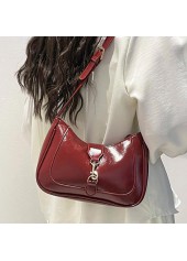Wine Red Zip Nylon Shoulder Bag | thumb picture 