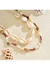 Beige Starfish Shell Design Necklace Set | thumb picture 