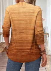 Light Camel Tummy Coverage Ombre Long Sleeve T Shirt | thumb picture 