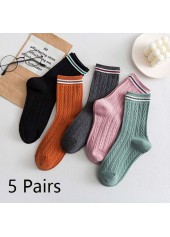 Multi Color Over The Calf Socks