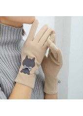 Light Camel Animal Print Wrist Warming