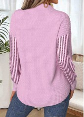 Light Pink Tummy Coverage Geometric Print Long Sleeve Sweatshirt | thumb picture 
