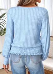 Light Blue Tummy Coverage Long Sleeve T Shirt | thumb picture 