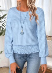 Light Blue Tummy Coverage Long Sleeve T Shirt | thumb picture 