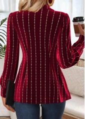 Wine Red Tummy Coverage Long Sleeve Shirt | thumb picture 