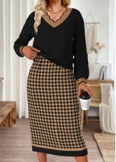 Black Tummy Coverage Plaid Dress and Cover Up