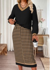 Black Tummy Coverage Plaid Dress and Cover Up | thumb picture 