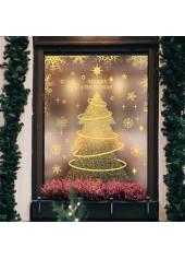 Christmas Tree Golden Glass Tattoo Stickers | thumb picture 