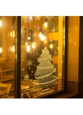 Christmas Tree Golden Glass Tattoo Stickers | thumb picture 