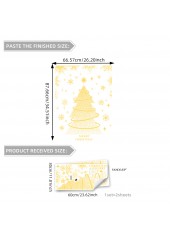 Christmas Tree Golden Glass Tattoo Stickers | thumb picture 