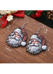 Christmas Red Santa Claus Alloy Earrings