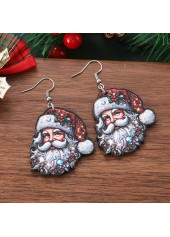 Christmas Red Santa Claus Alloy Earrings