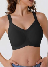 Black Push-up Seamless V Neck Bra | thumb picture 