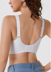 White Seamless Patchwork Push-up Scoop Bra | thumb picture 
