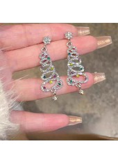 Christmas Silver Color Alloy Detail Earrings | thumb picture 