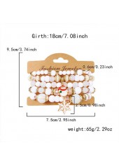 Christmas Raw White Snowflake Alloy Bracelets