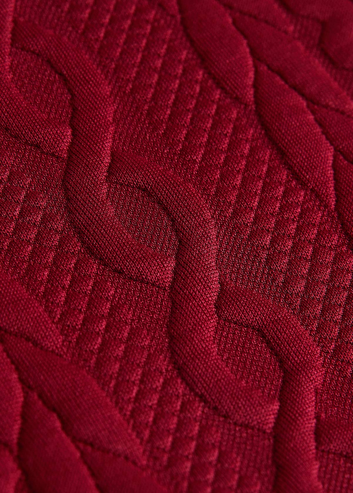 Wine Red Jacquard Sleeveless Stand Collar Waistcoat | picture 