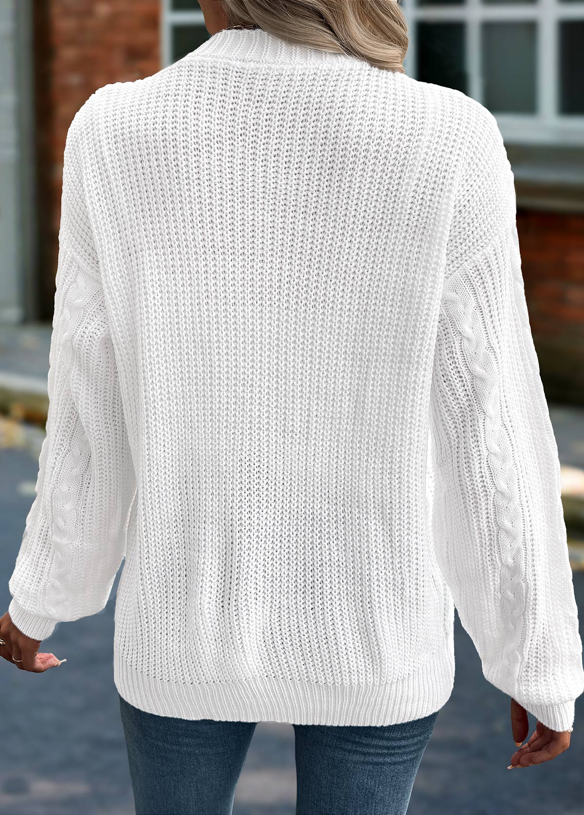 White Tummy Coverage Long Sleeve Cardigan | picture 