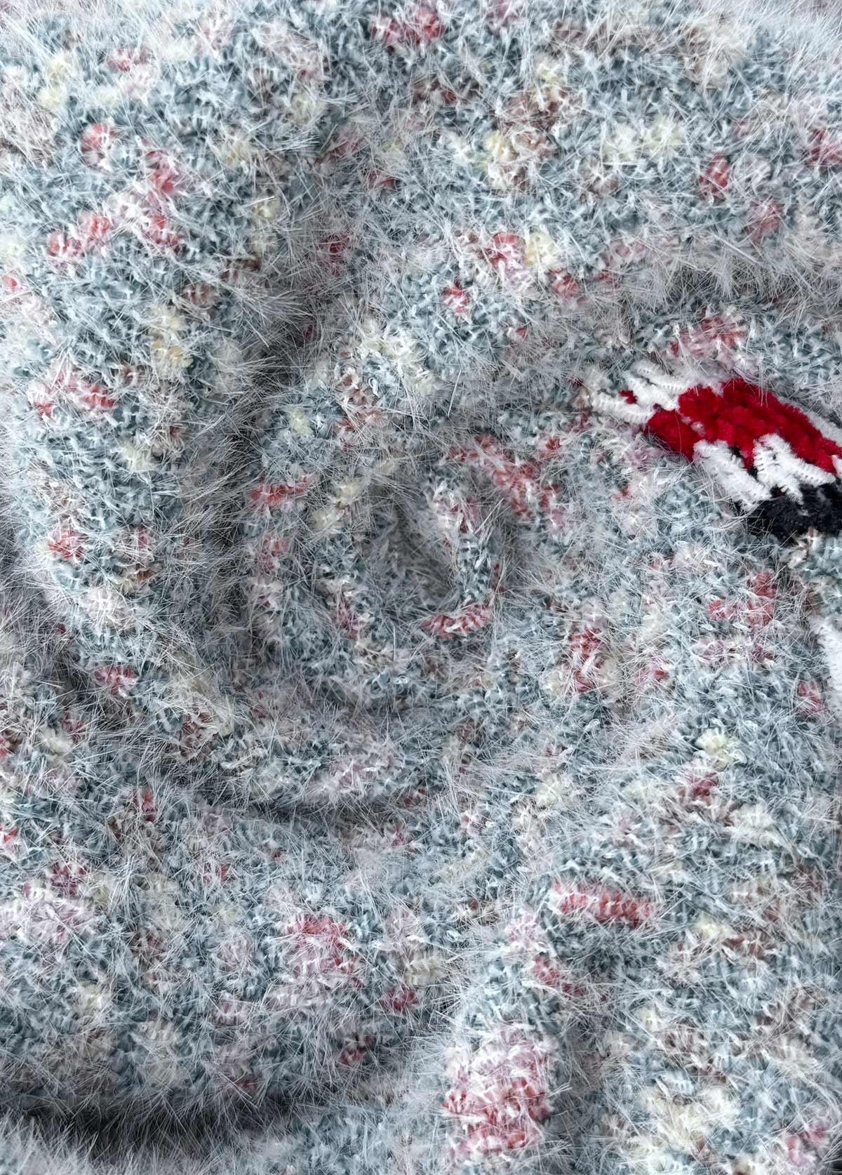 Grey Tummy Coverage Geometric Print Long Sleeve Sweater | picture 